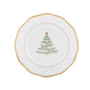 Oates-Marley Wedding Registry: Herend Christmas Tree Dessert Plate
