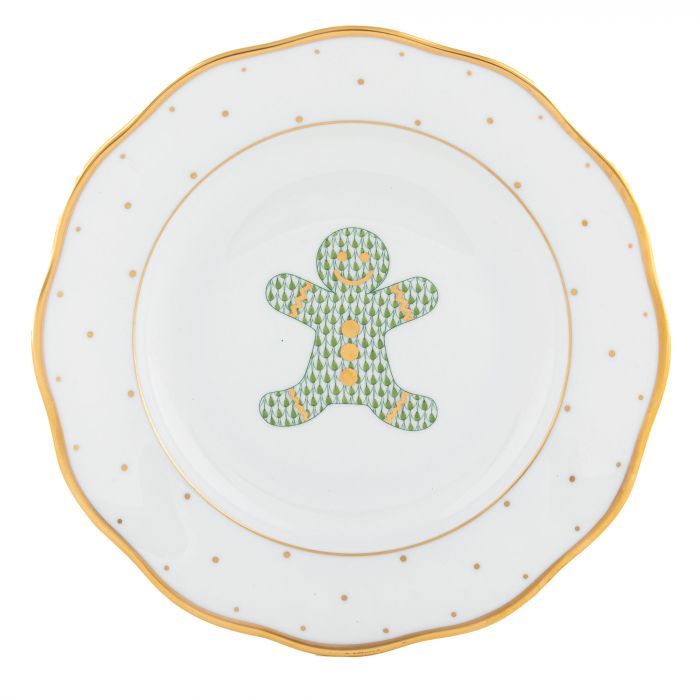 Oates-Marley Wedding Registry: Herend Gingerbread Man Dessert Plate