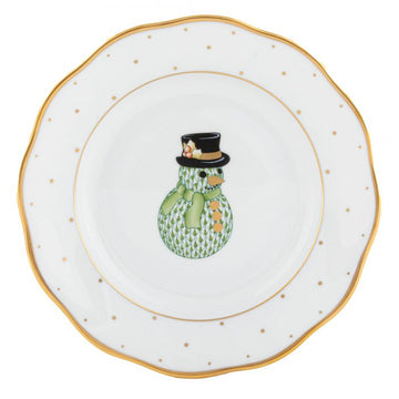 Boukather-Reschly Wedding Registry: Herend Christmas Snowman Dessert Plate
