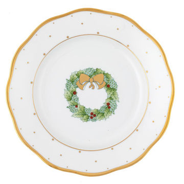 Jefferson-Carlson Wedding Registry: Herend Christmas Wreath Dessert Plate