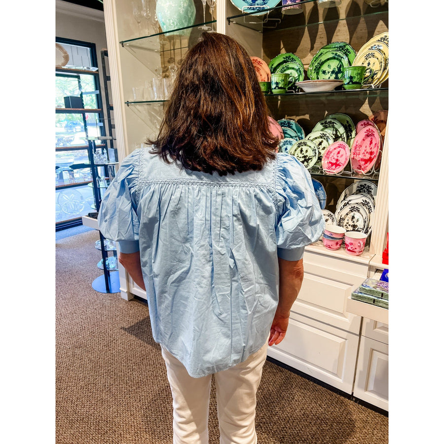 Anna Cate Emilia Top-Light Blue : Small