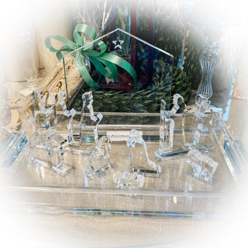 Acrylic Nativity Scene in Clear
