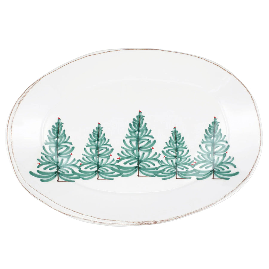 Vietri Lastra Holiday Melamine Oval Platter