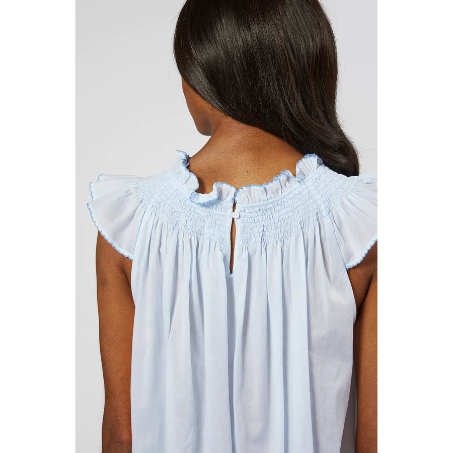 Lenora by Dina Yang Katy Cotton Nightgown - Blue