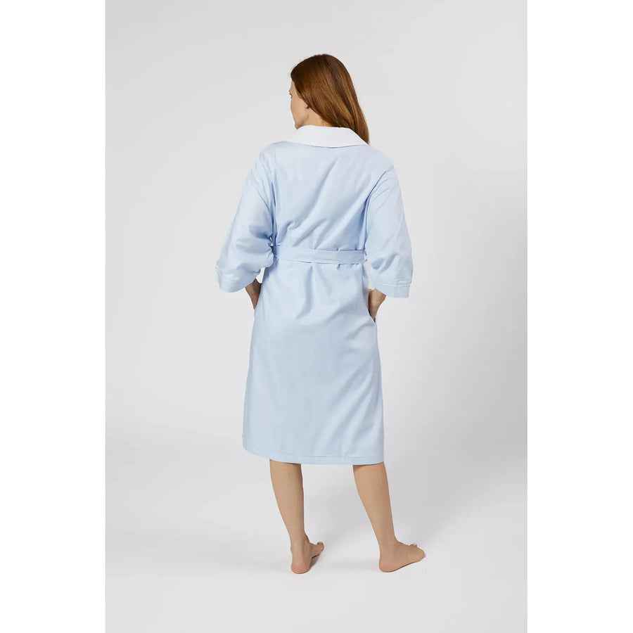 Lenora by Dina Yang Rachael Cotton Robe - Blue