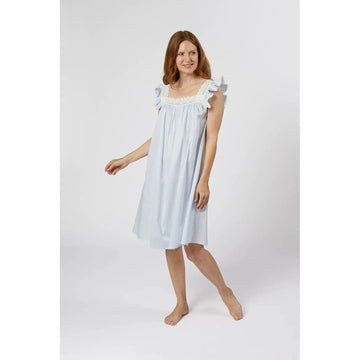 Lenora by Dina Yang Maggie Nightgown - Blue : Medium