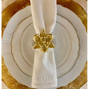 Turner-Witmer Wedding Registry: Southern Tribute Magnolia Napkin Ring (Boxed Set of 4)