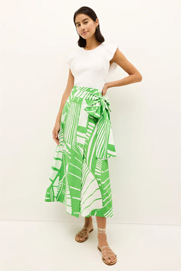 Marie Oliver Estine Wrap Skirt in Verdant