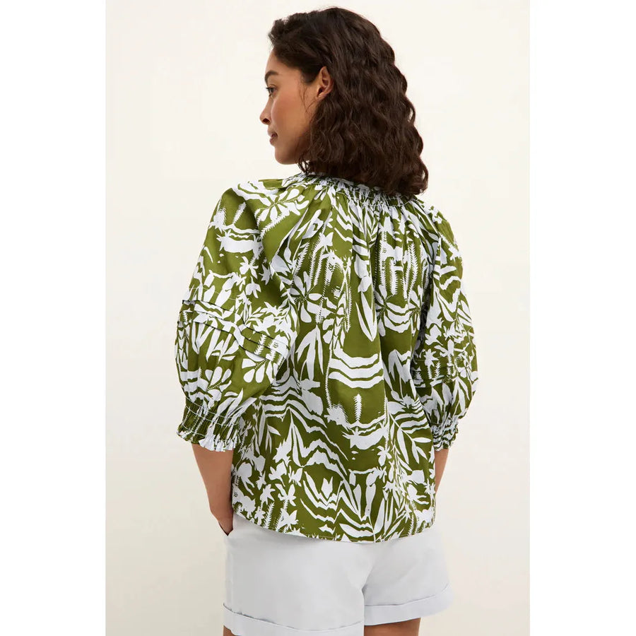 Marie Oliver Lara Top in Emerald Whisper