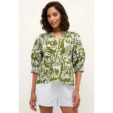 Marie Oliver Lara Top in Emerald Whisper