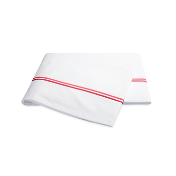 Barnhill and Bogden Wedding Registry: Matouk Essex King Flat Sheet in Hibiscus