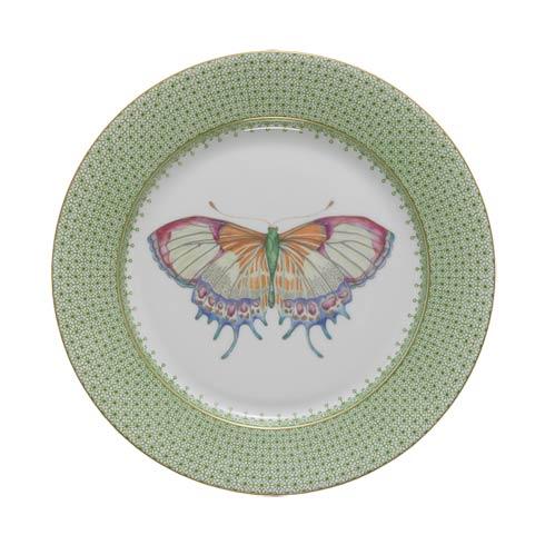 Fisher-Bame Wedding Registry: Mottahedeh Green Aplle Lace Butterfly Dessert Plate