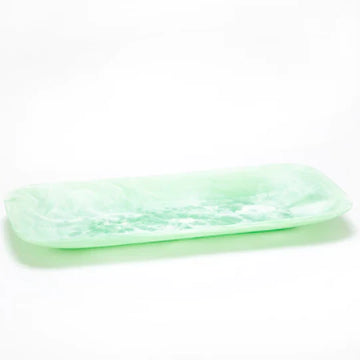 King-O'Keefe Wedding Registry: Nashi Mint Swirl Classical Rectangle Platter