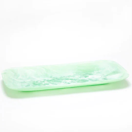 King-O'Keefe Wedding Registry: Nashi Mint Swirl Classical Rectangle Platter