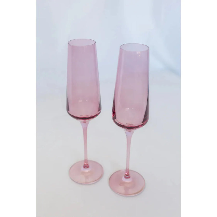 Estelle Champagne Flute-Rose : S/2