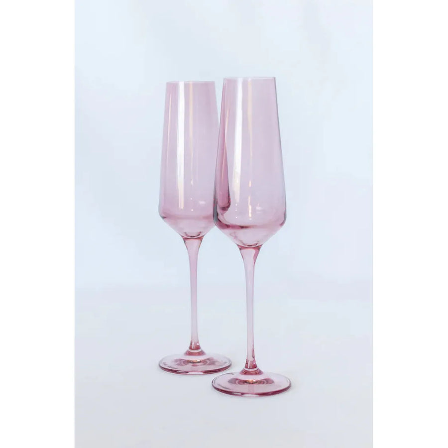 Estelle Champagne Flute-Rose : S/2