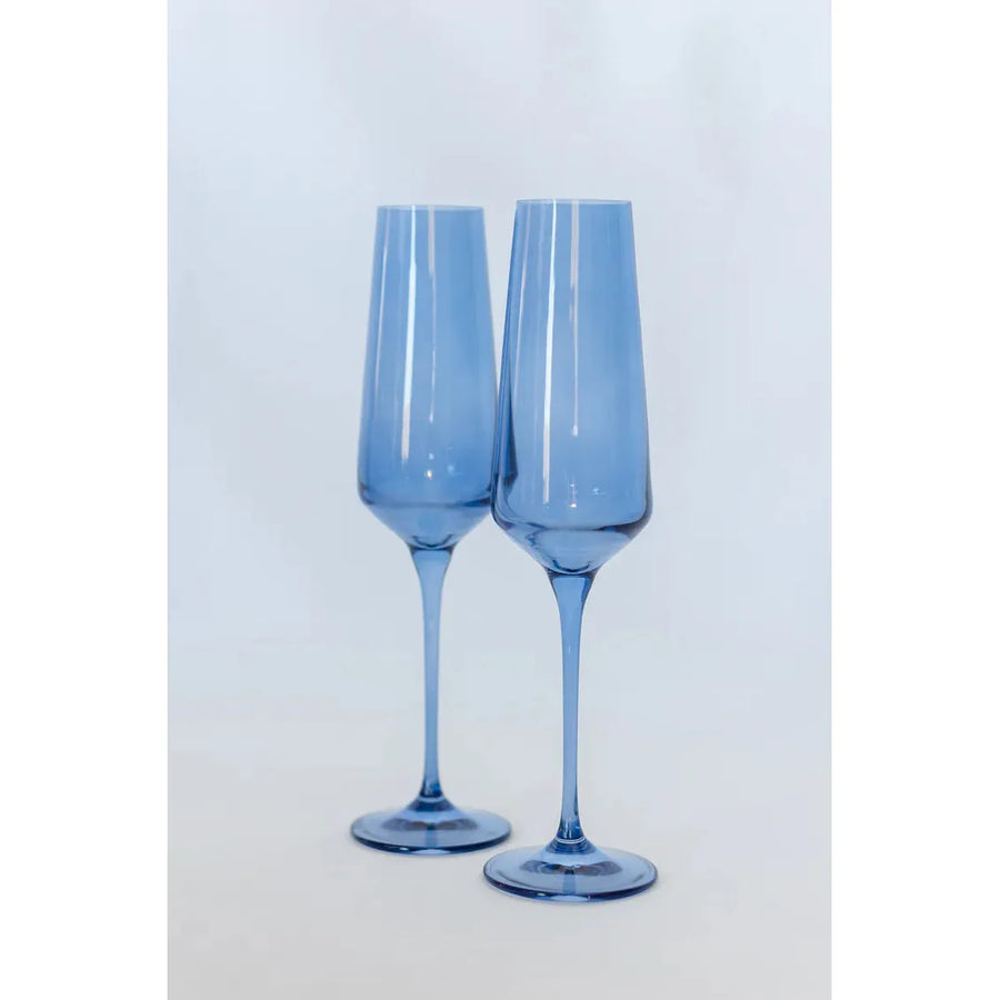 Estelle Champagne Flute-Cobalt S/2