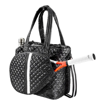 Oliver Thomas Kitchen Sink Tennis Tote-Black / White Stripe