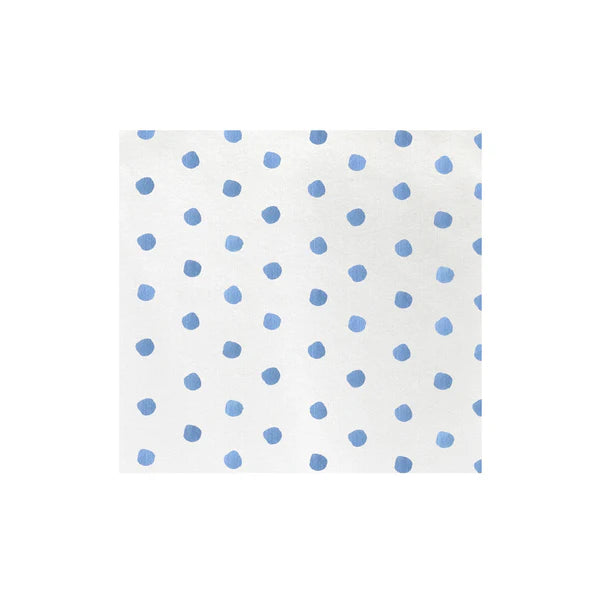 Vietri Papersoft Dot Light Blue Cocktail Napkins - Pack of 20