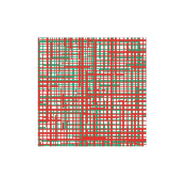 Vietri Papersoft Napkins-Plaid Green and Red : Dinner-Pack of 20