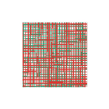 Vietri Papersoft Napkins-Plaid Green and Red : Dinner-Pack of 20