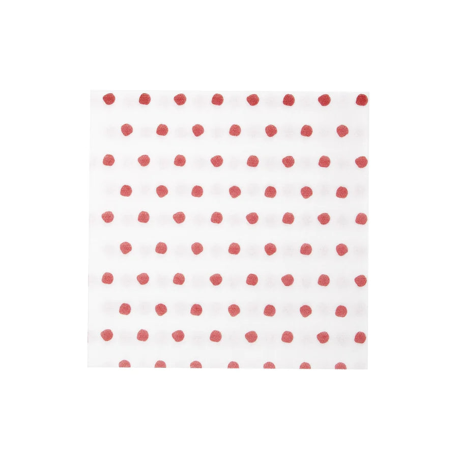 Vietri Papersoft Napkins-Dot Red : Dinner-Pack of 50