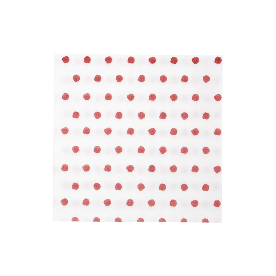 Vietri Papersoft Napkins-Dot Red : Dinner-Pack of 20
