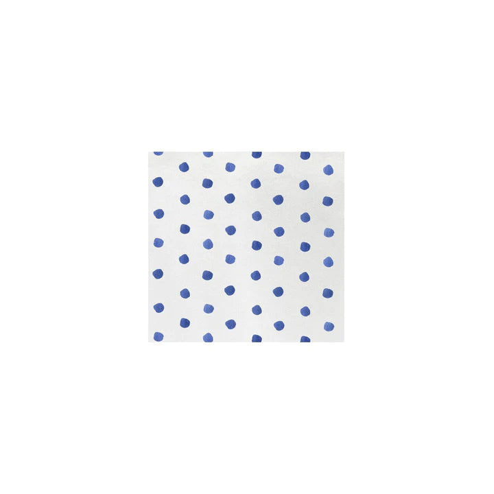 Vietri Papersoft Napkins - Dot Blue : Cocktail- Pack of 20
