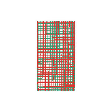 Vietri Papersoft Napkins-Plaid Green and Red : Guest-Pack of 20