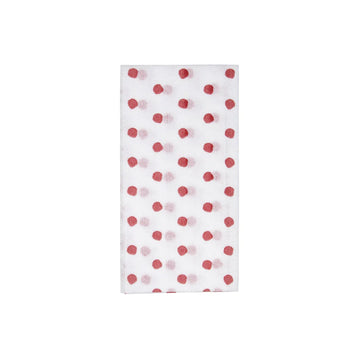 Vietri Papersoft Napkins-Dot Red : Guest- Pack of 20