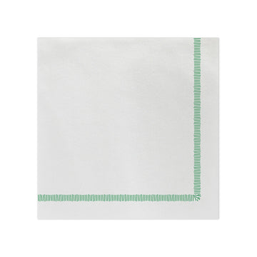 Vietri Papersoft Napkins-Fringe Green : Dinner-Pack of 20