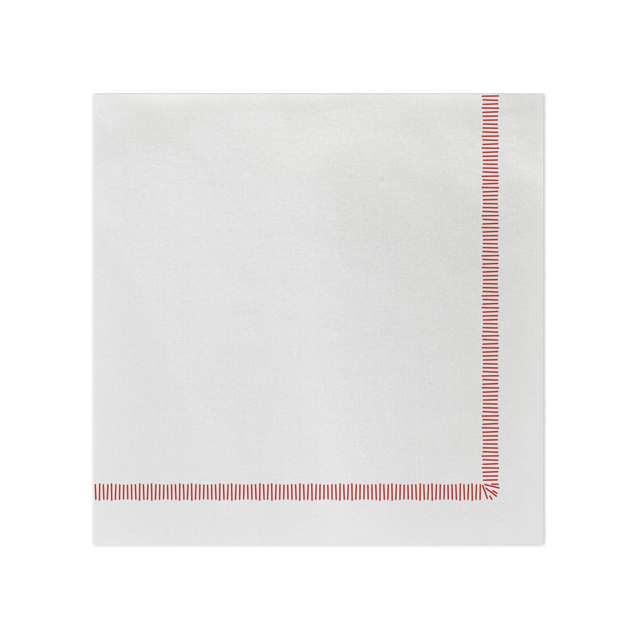 Vietri Papersoft Napkins - Fringe Red : Dinner-Pack of 20