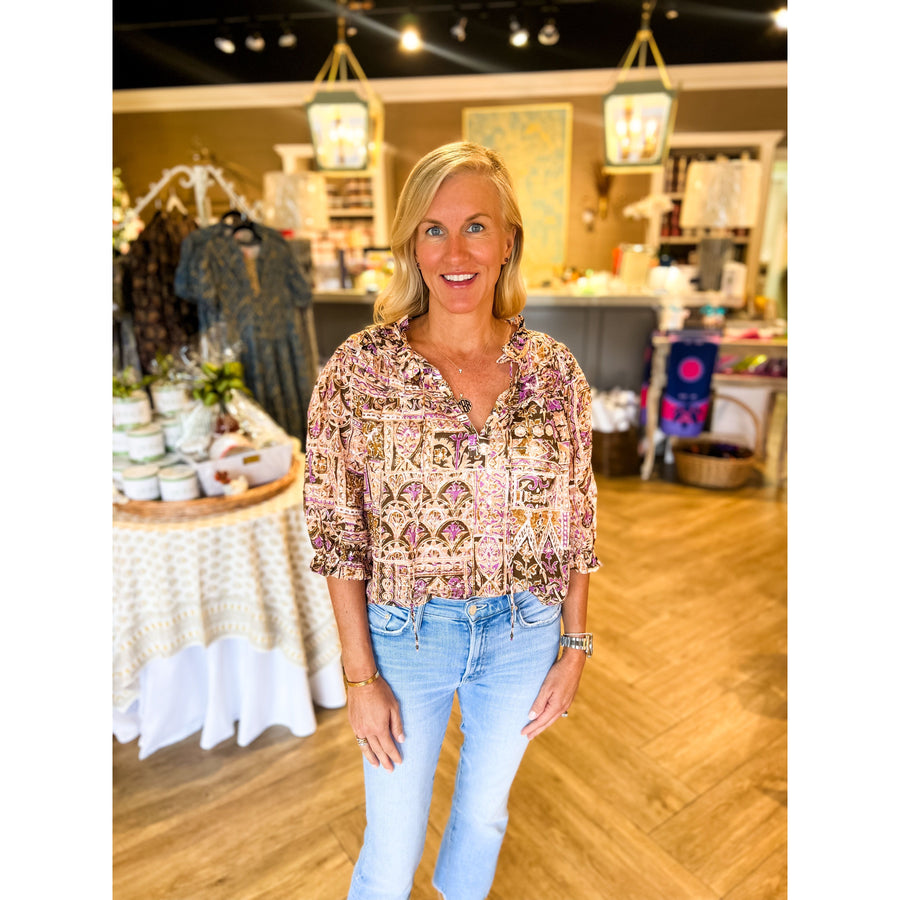 Marie Oliver Finley Top-Amethyst : XS