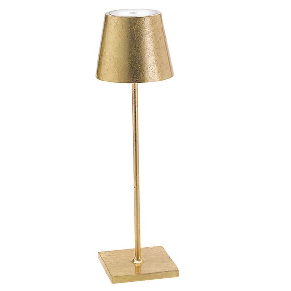 Zafferano Gold Leaf Mini Poldina Rechargeable Lamp