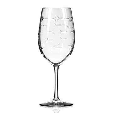 Mearns and Caplanson-Torrens Wedding Registry: School of Fish Red Wine Glass
