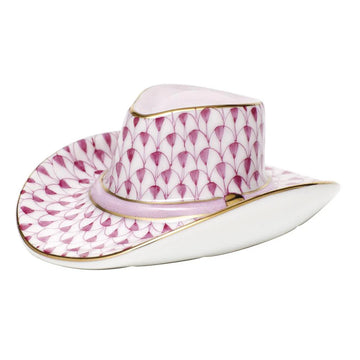 Herend Cowboy Hat : Raspberry