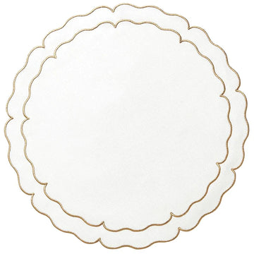 Taylor and Gray Wedding Registry: Skyros Linho Scalloped Placemat