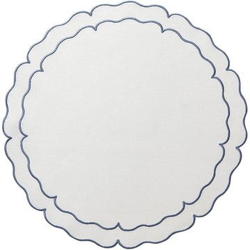 Skyros Scalloped Round Placemat