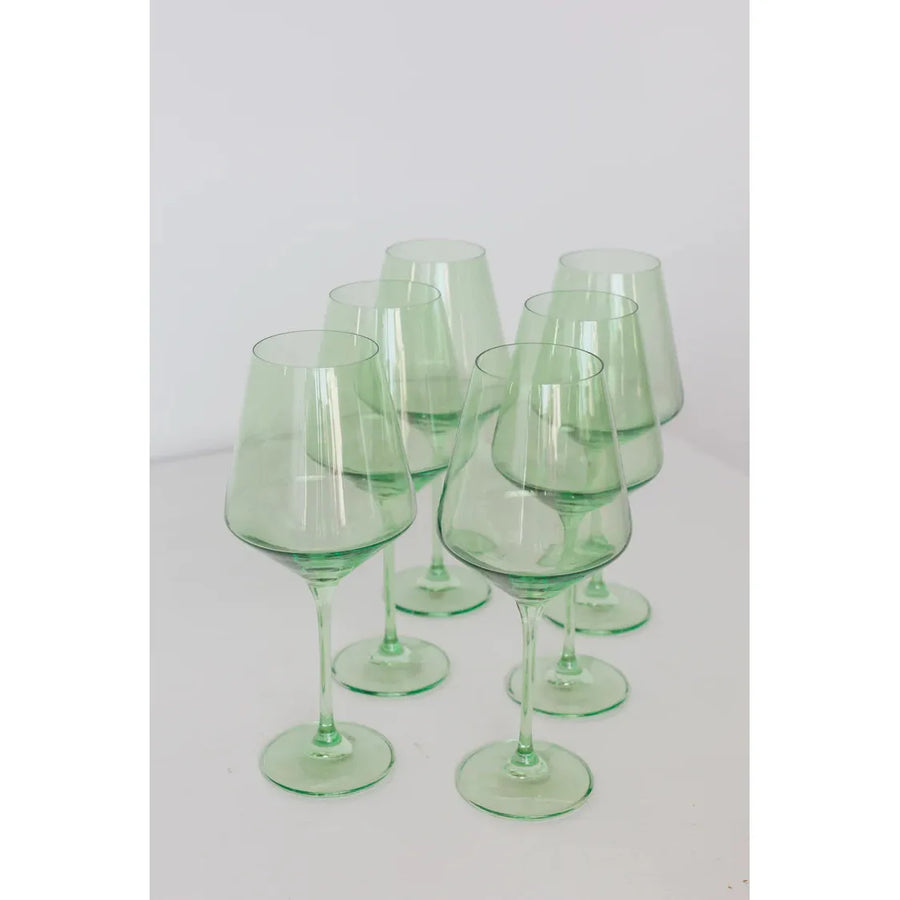 Estelle Wine Stem-Mint Green : S/6