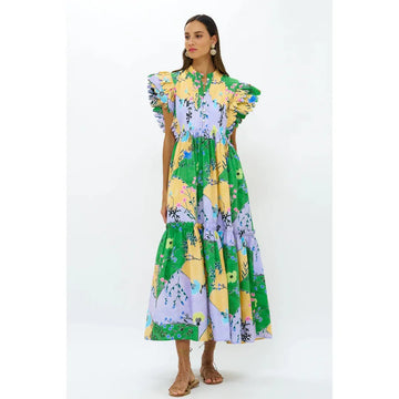Oliphant Scallop Maxi Dress - Stockholm : XS