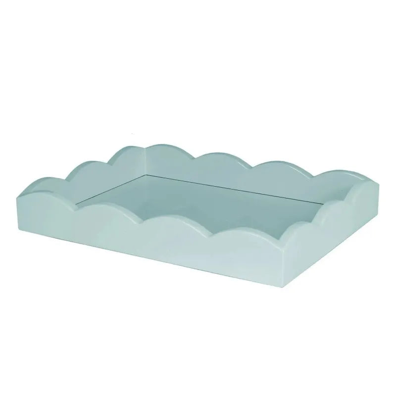 Addison Ross Eau de Nil Scalloped Tray 11" x 8"