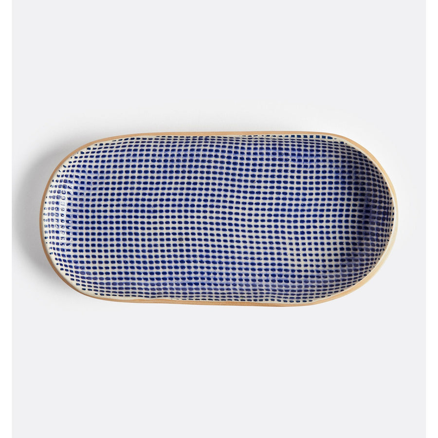 Terra Firma Oblong Tray in Cobalt