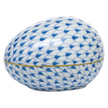 Herend Large Egg - Blue