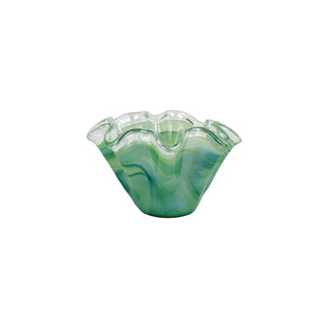 McFarland-Lisle Wedding Registry: Vietri Onda Glass Green Petite Ruffled Bowl
