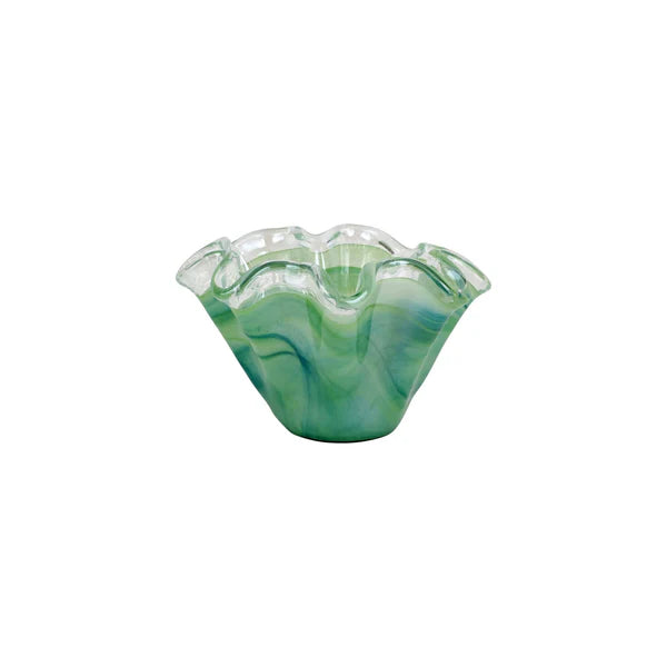 McFarland-Lisle Wedding Registry: Vietri Onda Glass Green Petite Ruffled Bowl