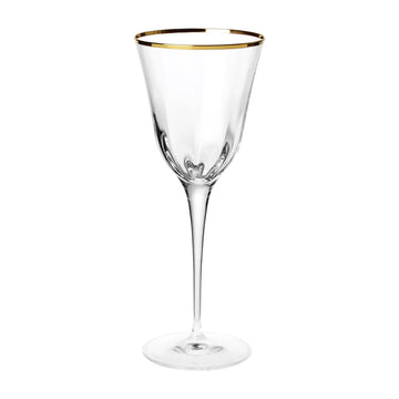 Oates-Marley Wedding Registry: Vietri Optical Gold Wine Glass