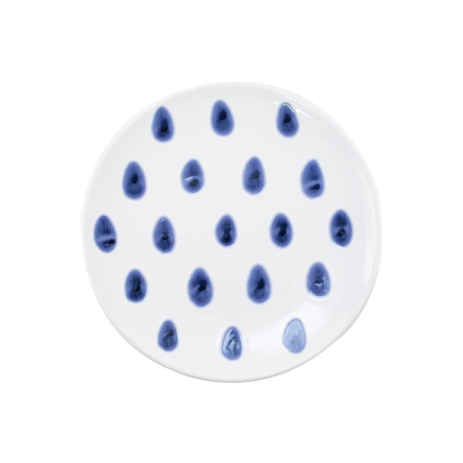 Vietri Santorini Blue Dot Salad Plate