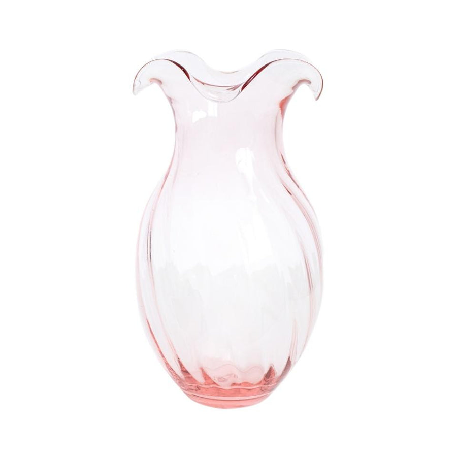 Boumenot and Barnes Wedding Registry: Vietri Hibiscus Pink Vertical Fluted Small Vase