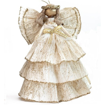 Ballerina Skirt Angel Ornament - White : 5