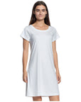 P. Jamas Butterknit Short Gown Short Sleeve - White